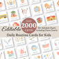 Kids Daily Routine Cards – Visual Schedule for Toddlers & Preschoolers